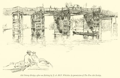 Oude Putney-brug door James Abbott McNeill Whistler